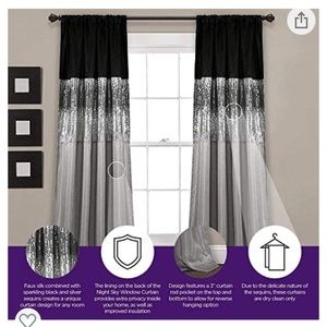 4 curtain panels